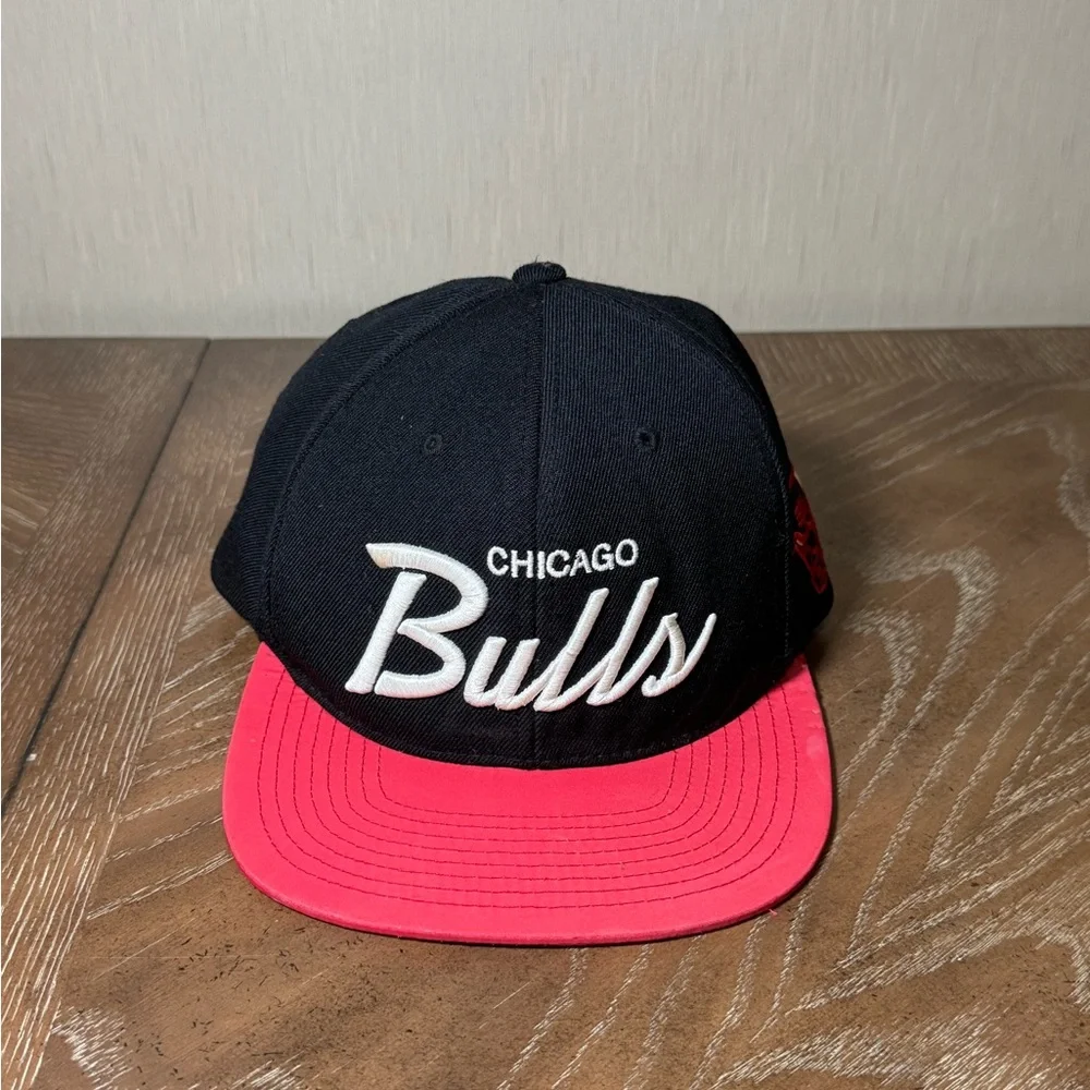 Chicago Bulls Snapback Hat Mitchell & Ness Cap Wool Blend‎ Reflective Bill